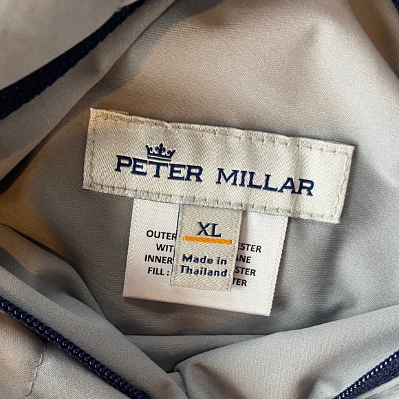 Peter Millar Crown Sport Reversible Quilted Vest Mens XL Gray & Navy Blue - Picture 2 of 15